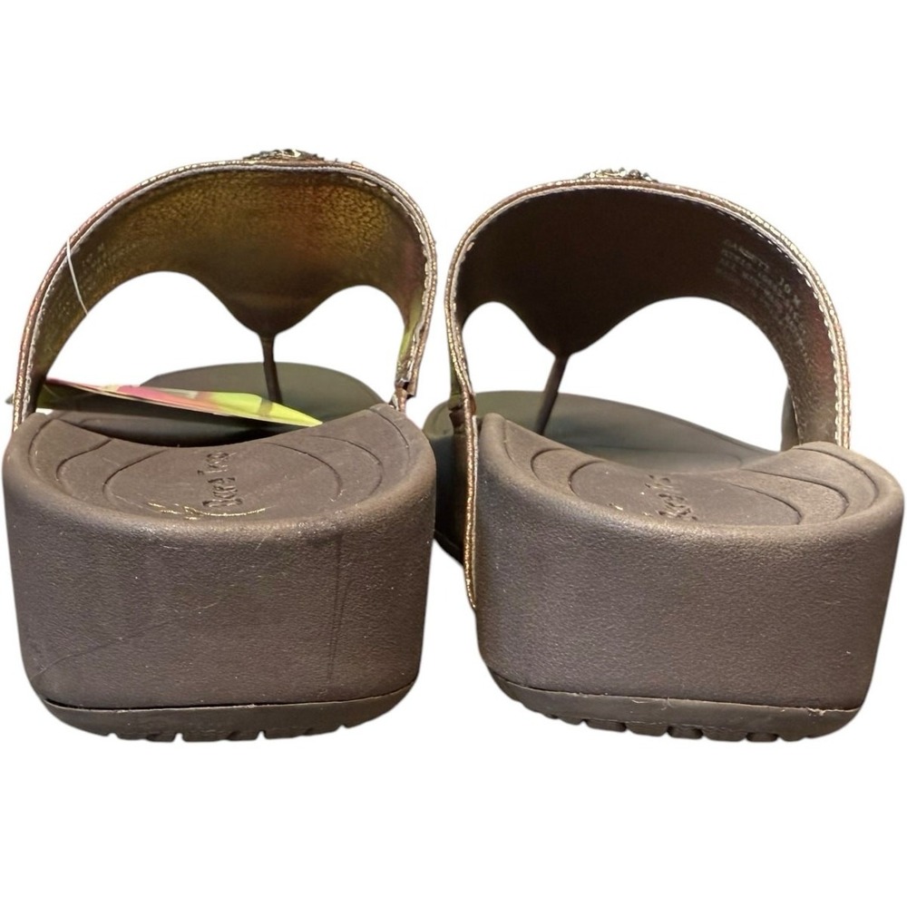 BareTraps Garnett Sandals Women 10 Bronze Walking Comfort Cushion Slip On Shoes - Picture 10 of 13